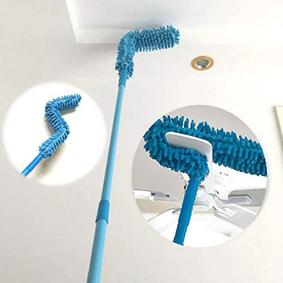 8ft. Flexible Microfiber Fan Duster with Stainless Steel Handle for Fan Cleaning