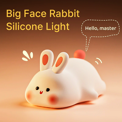 Adorable Bunny Silicone Night Light – Rechargeable & Touch Control