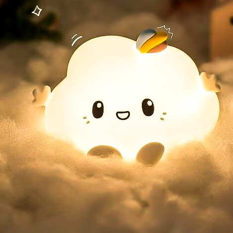 Cloud & Star Silicone Night Light – Dreamy Ambient Room Decor