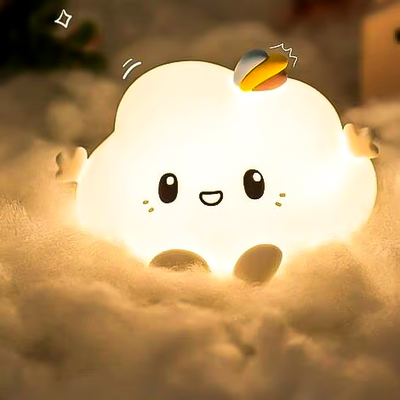 Cloud & Star Silicone Night Light – Dreamy Ambient Room Decor
