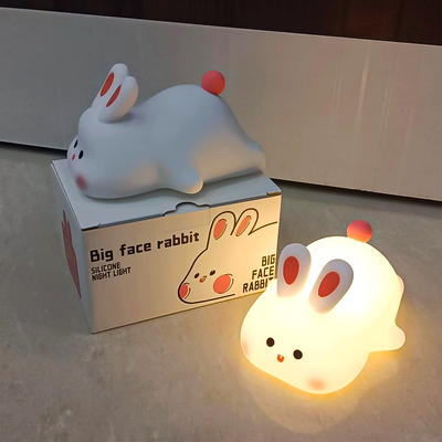 Adorable Bunny Silicone Night Light – Rechargeable & Touch Control