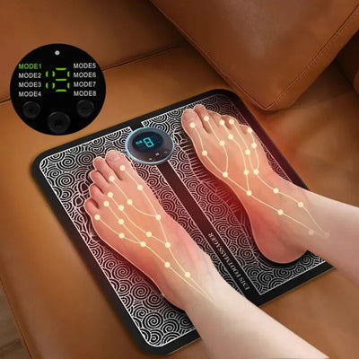 Smart Electric Foot Massager Mat & Mini Body Massager Combo with USB Charging and Display
