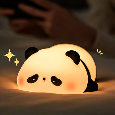 Cute Panda Silicone Night Lamp – Soft Glow Bedroom Light